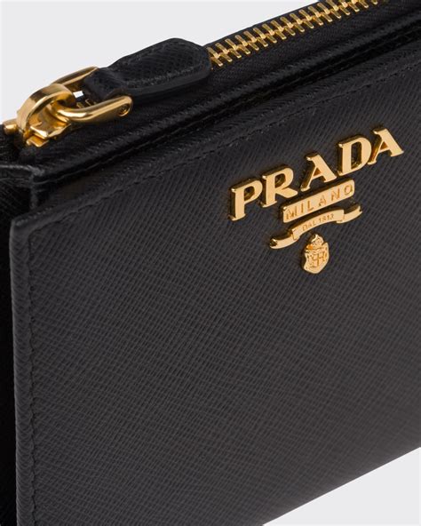 prada black small saffiano wallet|prada saffiano wallet dupe.